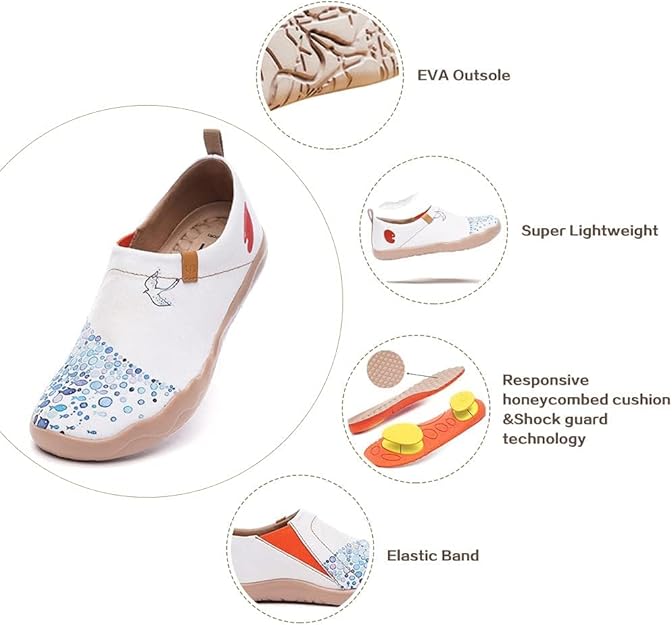 Women's Lightweight Comfortable Slip On Loafer Flat Art Travel Painted Shoes