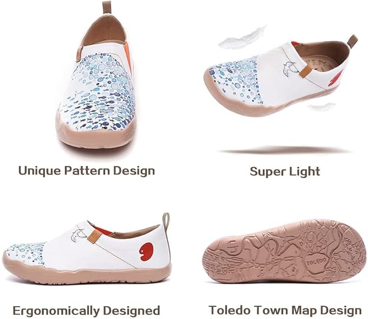 Women's Lightweight Comfortable Slip On Loafer Flat Art Travel Painted Shoes