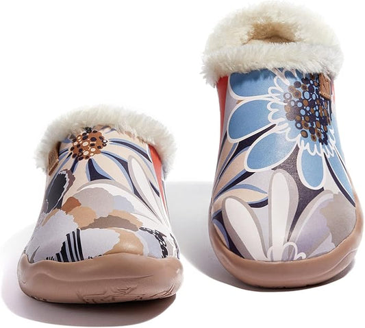 Women's Mules Fashion Comfort Travel Art Painted Chunky Shoes Wide Toe Casual Household Slippers