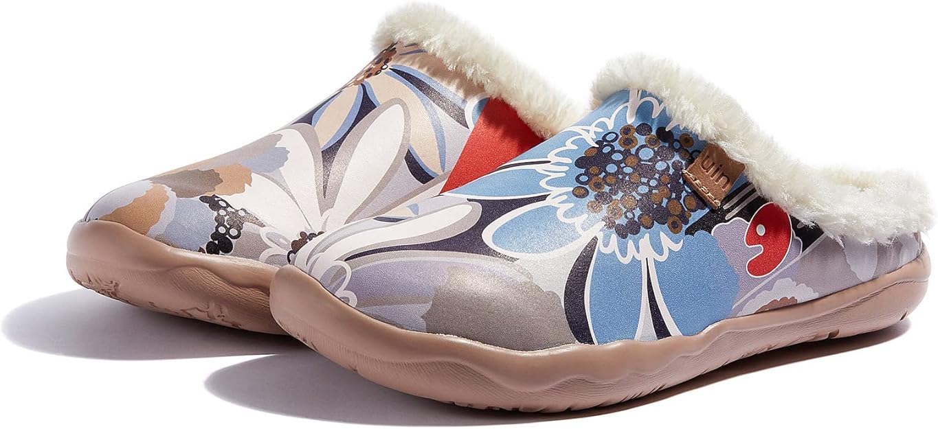 Women's Mules Fashion Comfort Travel Art Painted Chunky Shoes Wide Toe Casual Household Slippers
