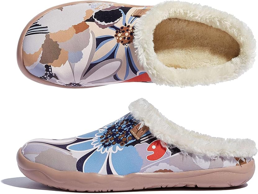 Women's Mules Fashion Comfort Travel Art Painted Chunky Shoes Wide Toe Casual Household Slippers
