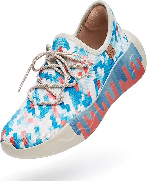 Women's Fashion Sneakers Lightweight Walking Casual Slip Ons Comfortable Art Painted Athletic Travel Shoes