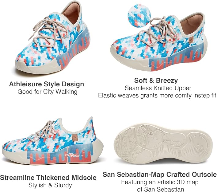 Women's Fashion Sneakers Lightweight Walking Casual Slip Ons Comfortable Art Painted Athletic Travel Shoes