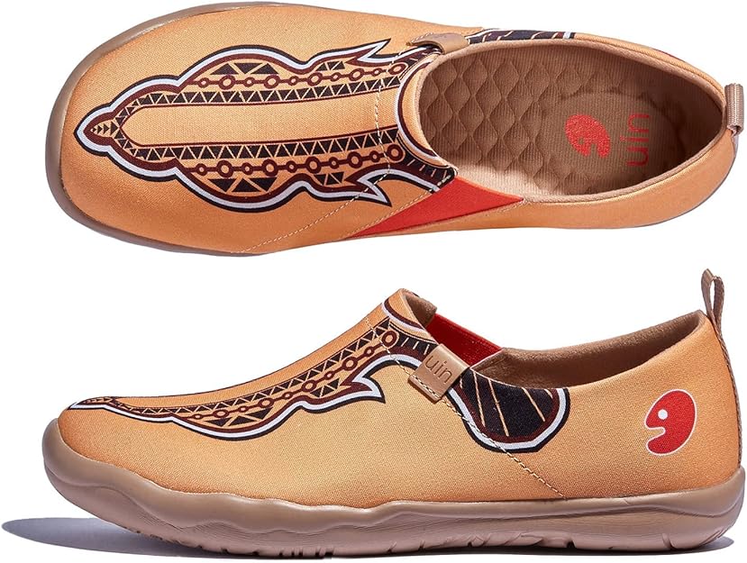 Women's Slip Ons Lightweight Sneaker Walking Casual Loafers Comfortable Art Painted Travel Shoes Toledo Ⅰ Middle Eastern Symbols (37)
