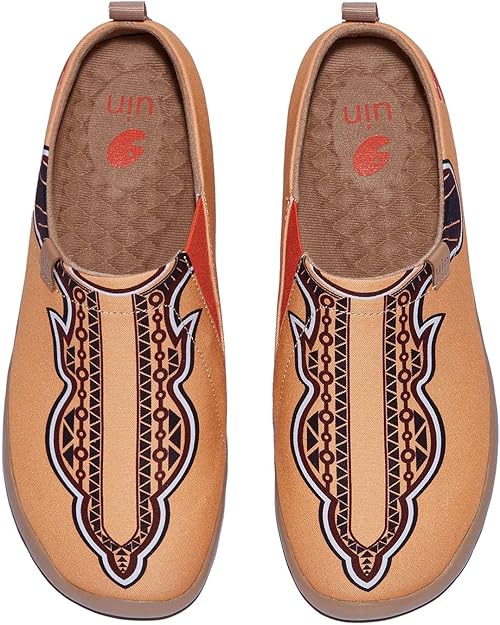 Women's Slip Ons Lightweight Sneaker Walking Casual Loafers Comfortable Art Painted Travel Shoes Toledo Ⅰ Middle Eastern Symbols (37)