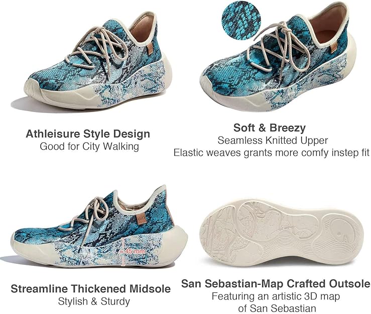 Women's Art Travel Walking Shoes Lace Up Casual Lightweight Fashion Sneaker Mijas
