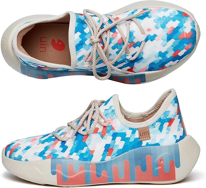 Women's Fashion Sneakers Lightweight Walking Casual Slip Ons Comfortable Art Painted Athletic Travel Shoes