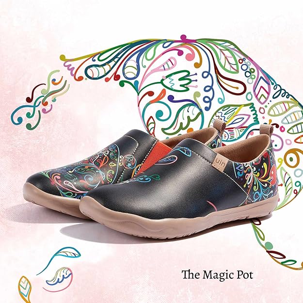 Women's Leather Flat Shoes Walking Casual Microfiber Loafer Travel Painted Couple Fashion Slip On Shoe
